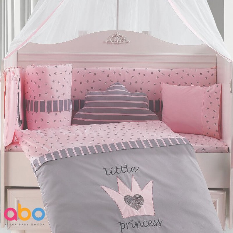 Προίκα Κρεβατιού Abo Little Princess 70x140 9 τμχ. Pink