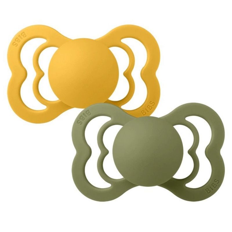 Πιπίλες BIBS Couture Silicone Honey Bee Olive One size 2 τμχ.