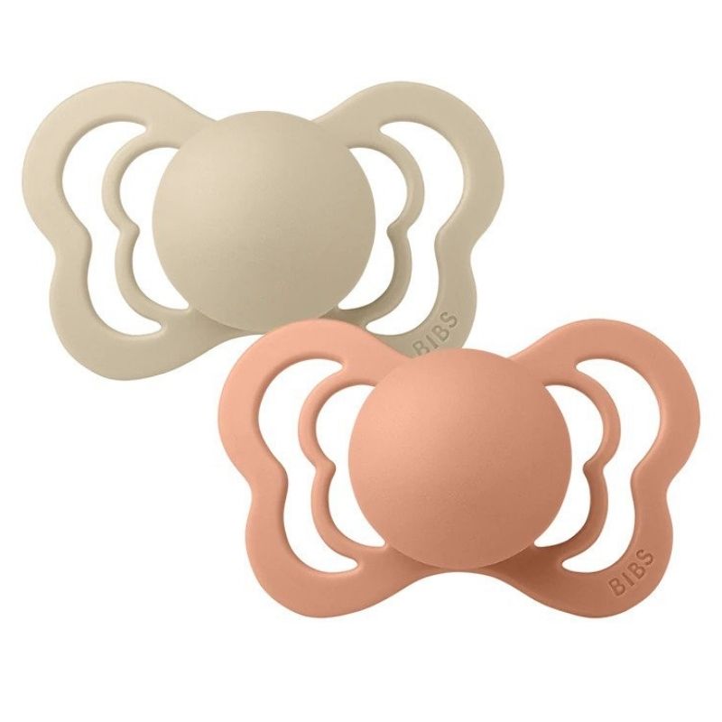 Πιπίλες BIBS Couture Silicone Vanilla Peach One size 2 τμχ.