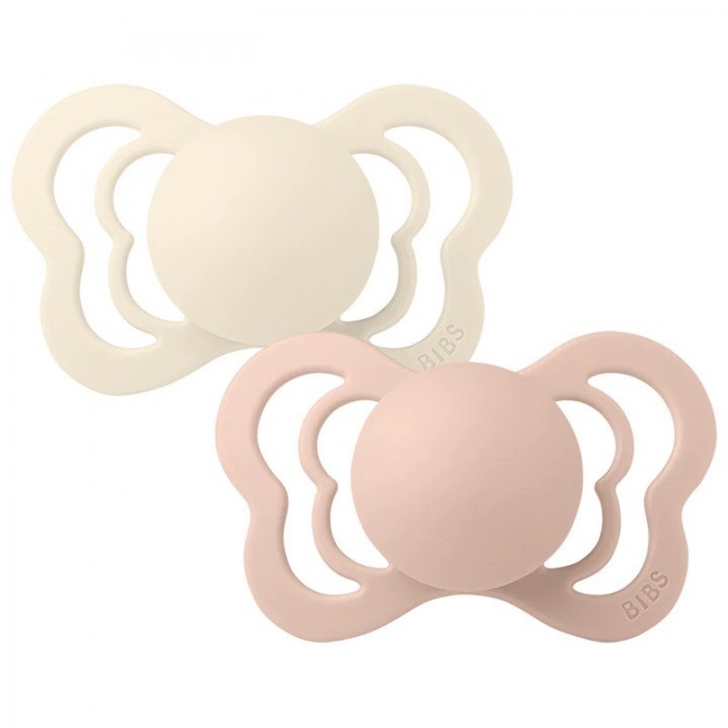 Πιπίλες BIBS Couture Silicone Ivory Blush One size 2 τμχ.