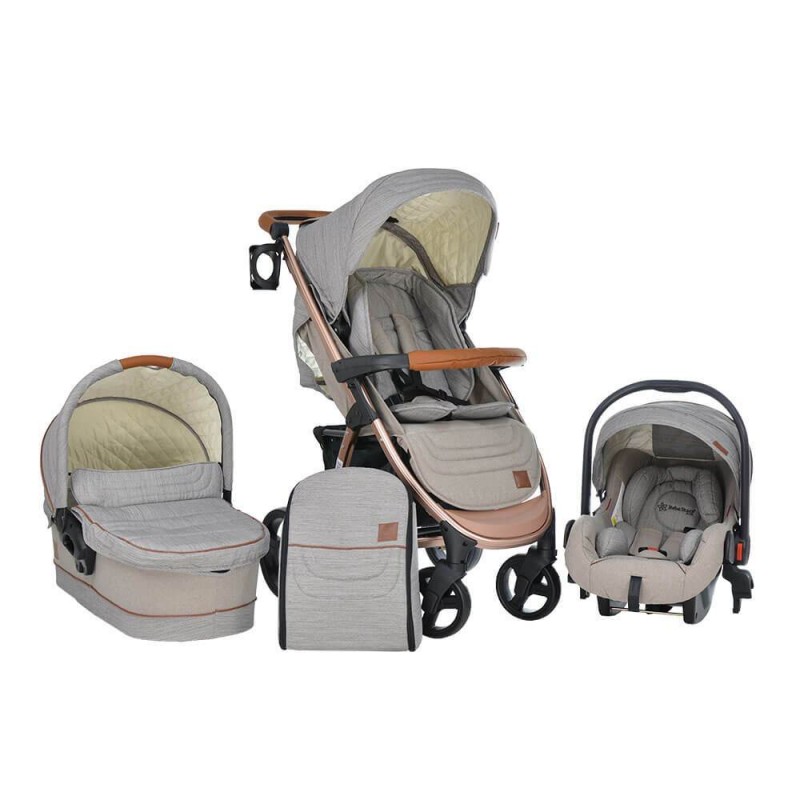 Πολυκαρότσι Bebe Stars Malibu 3 in 1 Beige