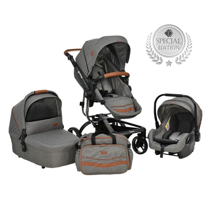 Πολυκαρότσι Bebe Stars Torro 3 in 1 Grey