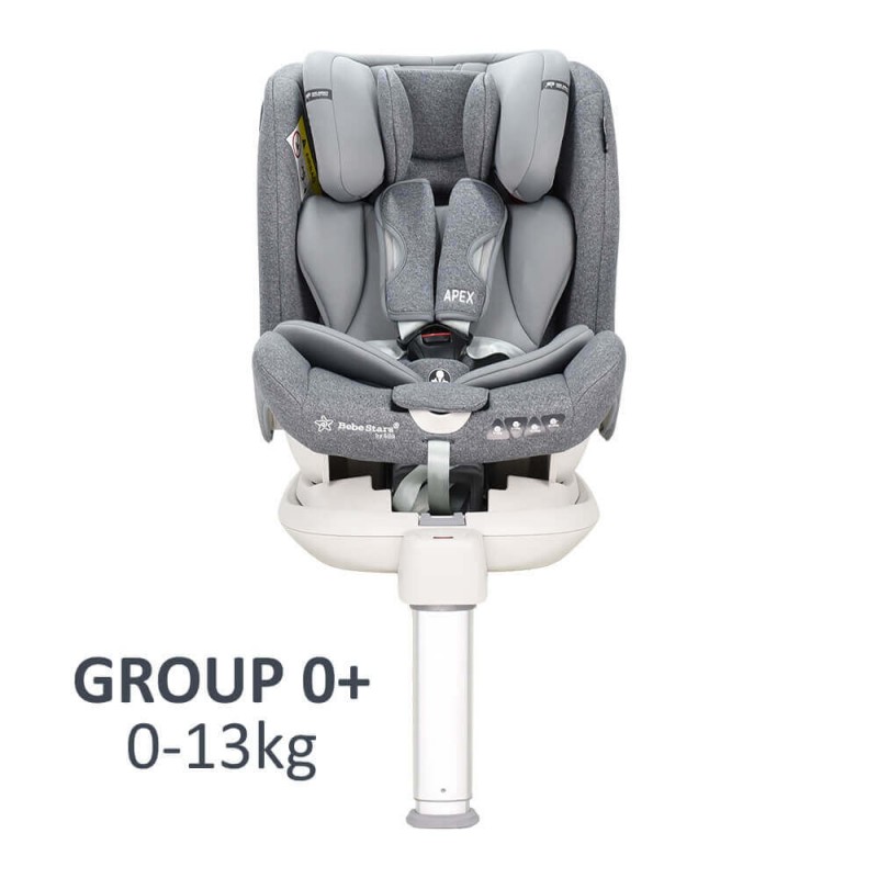 Κάθισμα Αυτοκινήτου Bebe Stars Apex 360° Isofix 0-36kg Grey