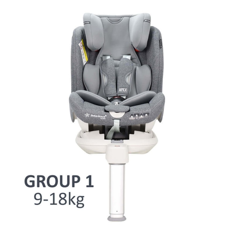 Κάθισμα Αυτοκινήτου Bebe Stars Apex 360° Isofix 0-36kg Grey