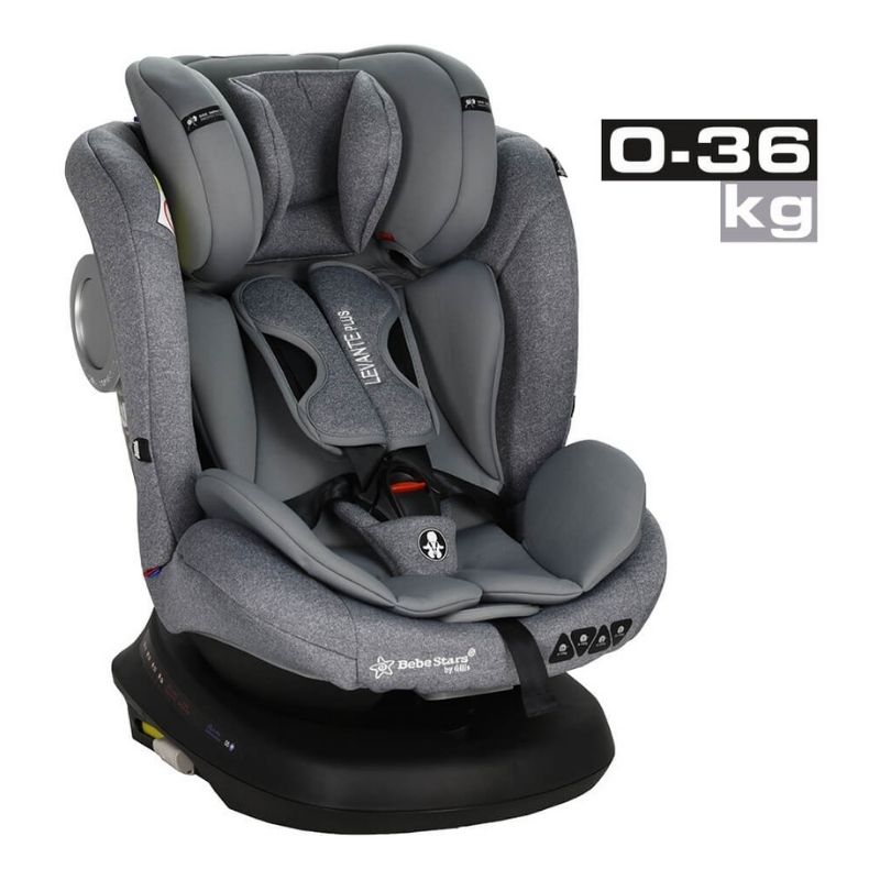 Κάθισμα Αυτοκινήτου Bebe Stars Levante Plus Isofix 360° Grey