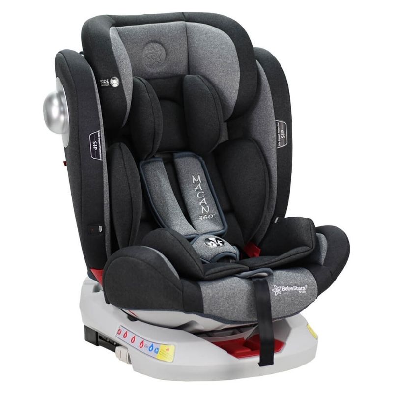 Κάθισμα αυτοκινήτου Bebe Stars Macan Isofix 360° 0-36kg Grey 