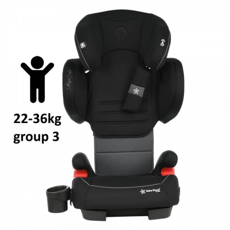 Κάθισμα Αυτοκινήτου Bebe Stars Magic Isofix 15-36kg Grey