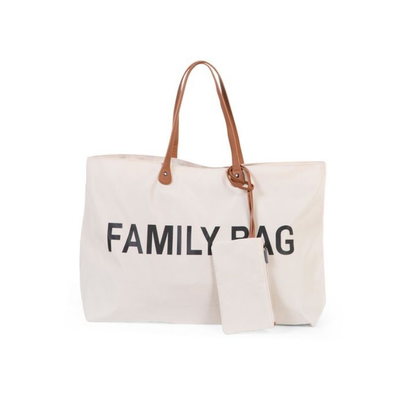 Τσάντα Childhome Family Bag Teddy Off White Black