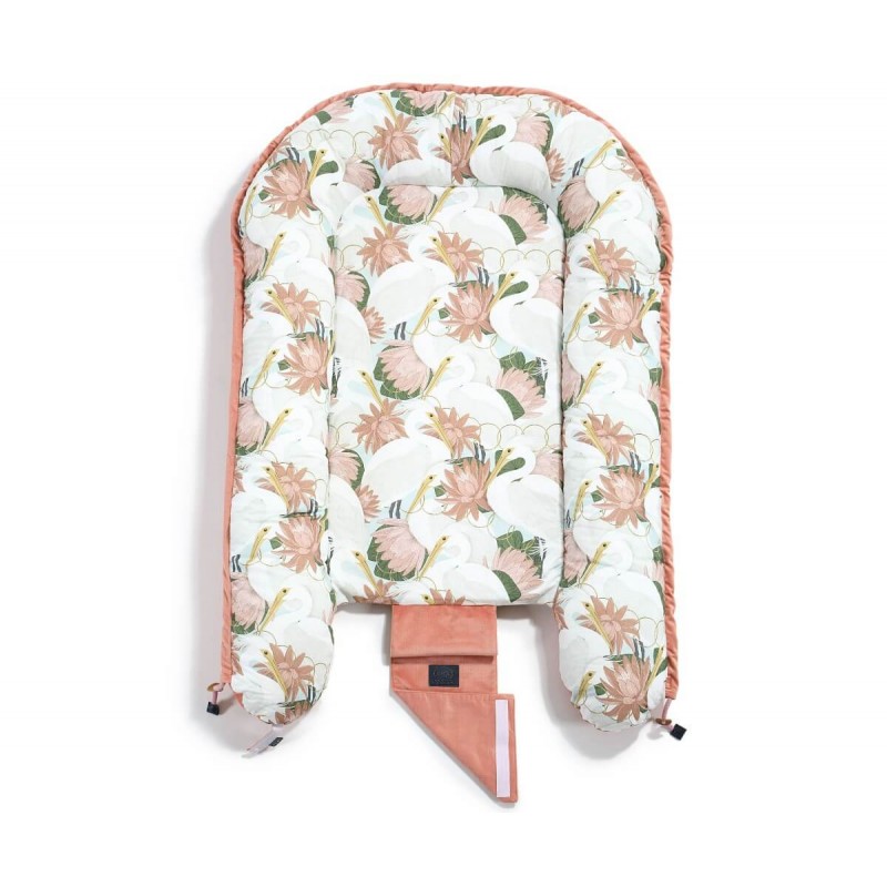 Βρεφική Φωλιά Baby Nest La Millou Heron In Pink Lotus - Papaya