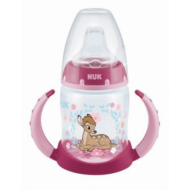 Μπιμπερό Eκπαίδευσης με ρύγχος σιλικόνης NUK First Choice Bambi 6-18m 150ml Pink