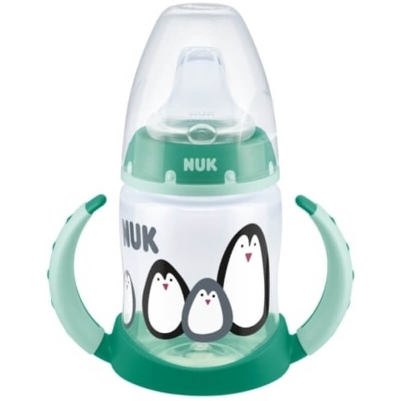 Μπιμπερό εκπαίδευσης NUK First Choice Monochrome Animals 150 ml με ρύγχος Mint