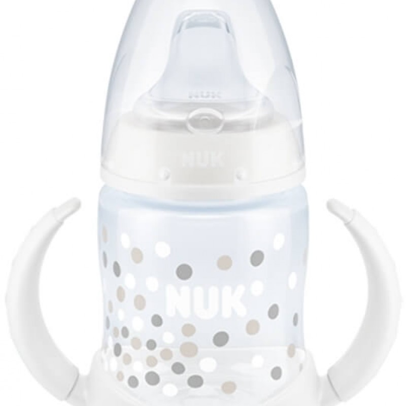 Μπιμπερό εκπαίδευσης NUK First Choice 150 ml με ρύγχος White