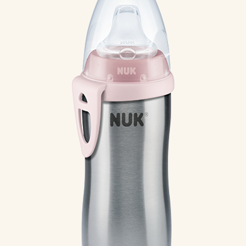 Παγουράκι NUK Active Cup ανοξείδωτο 215 ml Ροζ