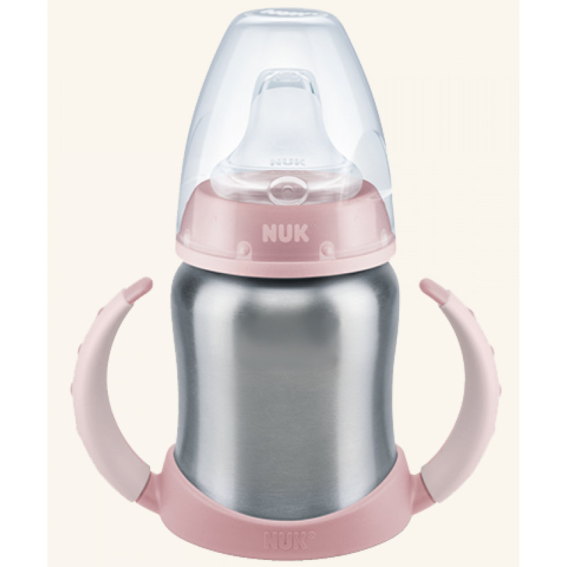 Ανοξείδωτο Μπιμπερό εκπαίδευσης NUK First Choice 125ml Pink